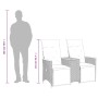 Sofá de jardín reclinable de 2 plazas con Mesa de ratán sintético gris | Foro24.es | Tu tienda online para hogar, jardín y más Foro24.es