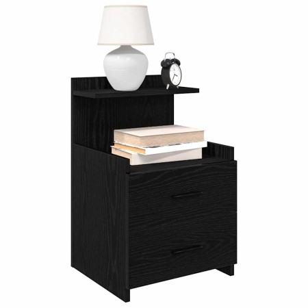 Mesilla de noche con 2 cajones negra 40x36,5x62 cm | Foro24.es | Tu tienda online para hogar, jardín y más Foro24.es