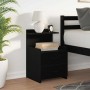 Mesilla de noche con 2 cajones negra 40x36,5x62 cm | Foro24.es | Tu tienda online para hogar, jardín y más Foro24.es