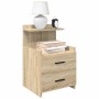 Mesilla de noche con 2 cajones Roble Sonoma 40x36,5x62 cm by , Nightstands - Ref: Foro24-858636, Price: 45,98 €, Discount: %