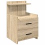 Mesilla de noche con 2 cajones Roble Sonoma 40x36,5x62 cm by , Nightstands - Ref: Foro24-858636, Price: 45,98 €, Discount: %