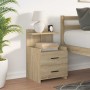 Mesilla de noche con 2 cajones Roble Sonoma 40x36,5x62 cm by , Nightstands - Ref: Foro24-858636, Price: 45,98 €, Discount: %