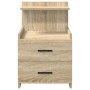 Mesilla de noche con 2 cajones Roble Sonoma 40x36,5x62 cm by , Nightstands - Ref: Foro24-858636, Price: 45,98 €, Discount: %