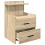 Mesilla de noche con 2 cajones Roble Sonoma 40x36,5x62 cm by , Nightstands - Ref: Foro24-858636, Price: 45,98 €, Discount: %