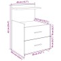 Mesilla de noche con 2 cajones Roble Sonoma 40x36,5x62 cm by , Nightstands - Ref: Foro24-858636, Price: 45,98 €, Discount: %