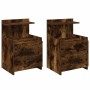 Mesitas de noche 2 unidades con 2 cajones roble ahumado 40x36,5x62 cm | Foro24.es | Tu tienda online para hogar, jardín y más Foro24.es