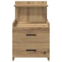 Mesilla de noche con 2 cajones roble artesanal 40x36,5x62 cm by , Nightstands - Ref: Foro24-858648, Price: 47,48 €, Discount: %