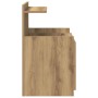Mesilla de noche con 2 cajones roble artesanal 40x36,5x62 cm by , Nightstands - Ref: Foro24-858648, Price: 47,48 €, Discount: %