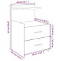 Mesilla de noche con 2 cajones roble artesanal 40x36,5x62 cm by , Nightstands - Ref: Foro24-858648, Price: 47,48 €, Discount: %