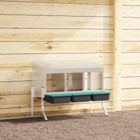 Nido para gallinas con 3 compartimentos y patas de acero galvanizado by , Cages and habitats for small animals - Ref: Foro24-...