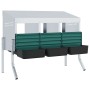 Nido para gallinas con 3 compartimentos y patas de acero galvanizado by , Cages and habitats for small animals - Ref: Foro24-...