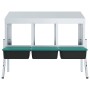 Nido para gallinas con 3 compartimentos y patas de acero galvanizado by , Cages and habitats for small animals - Ref: Foro24-...