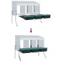Nido para gallinas con 3 compartimentos y patas de acero galvanizado by , Cages and habitats for small animals - Ref: Foro24-...