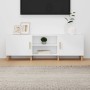 Mueble para TV madera contrachapada blanco 150x30x50 cm de vidaXL, Muebles TV - Ref: Foro24-812618, Precio: 100,25 €, Descuen...