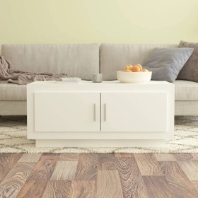 Mesa de centro madera contrachapada blanco 102x50x45 cm