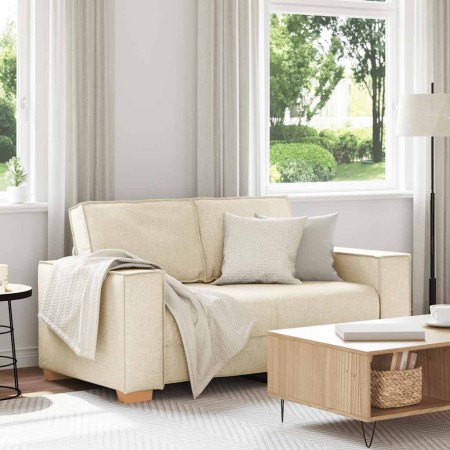 Sofá de 2 plazas de lino, 120 cm de , Sofás - Ref: Foro24-4104979, Precio: 229,78 €, Descuento: %