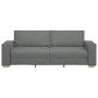 Sofá de 3 plazas de tela gris oscuro, 180 cm