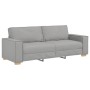 Sofá de 3 plazas de tela gris nube, 180 cm