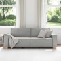 Sofá de 3 plazas de tela gris nube, 180 cm