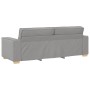 Sofá de 3 plazas de tela gris nube, 180 cm