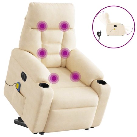 Sillón masaje eléctrico reclinable elevable tela beige | Foro24.es | Tu tienda online para hogar, jardín y más Foro24.es