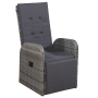 Juego de comedor de jardín de 5 piezas con cojines Gris Poliratán Acacia de , Mesas de jardín - Ref: Foro24-3172815, Precio: ...