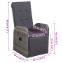 Juego de comedor de jardín de 5 piezas con cojines Gris Poliratán Acacia de , Mesas de jardín - Ref: Foro24-3172815, Precio: ...