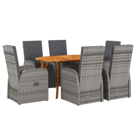 Conjunto de 7 Piezas de Comedor de Jardín con