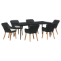 Juego de Comedor de Jardín de 7 Piezas Negro de Poliratán von , Gartentische - Ref: Foro24-3261668, Preis: 841,71 €, Rabatt: %