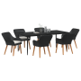 Juego de Comedor de Jardín de 7 Piezas Negro de Poliratán von , Gartentische - Ref: Foro24-3261668, Preis: 841,71 €, Rabatt: %