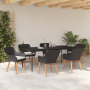 Juego de Comedor de Jardín de 7 Piezas Negro de Poliratán von , Gartentische - Ref: Foro24-3261668, Preis: 841,71 €, Rabatt: %