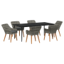 Conjunto de Comedor de Jardín de 7 Piezas Gris de Ratán Sintético | Foro24.es | Tu tienda online para hogar, jardín y más Foro24.es