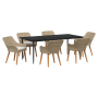 Juego de Comedor de Jardín de 7 Piezas Beige Ratán Sintético | Foro24.es | Tu tienda online para hogar, jardín y más Foro24.es