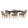 Juego de Comedor de Jardín de 7 Piezas Beige Ratán Sintético | Foro24.es | Tu tienda online para hogar, jardín y más Foro24.es