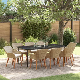 Conjunto de Comedor de Jardín de 9 Piezas en