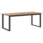 Juego de Comedor de Jardín de 7 Piezas de Acero Negro y Madera Sólida de Acacia von , Gartentische - Ref: Foro24-3284381, Pre...