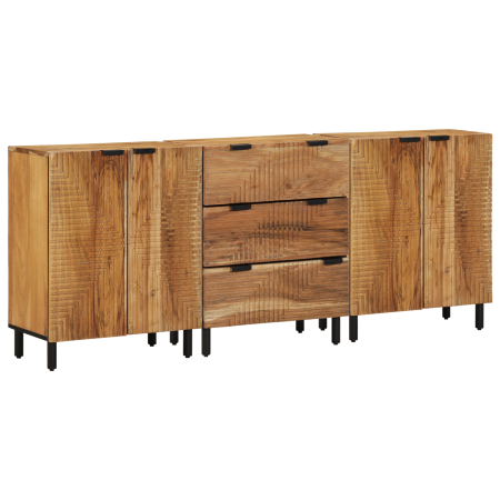 Sideboard de 3 Piezas Marrón 60x33x75 cm de Madera Maciza de Acacia | Foro24.es | Tu tienda online para hogar, jardín y más Foro24.es
