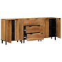 Sideboard de 3 Piezas Marrón 60x33x75 cm de Madera Maciza de Acacia | Foro24.es | Tu tienda online para hogar, jardín y más Foro24.es