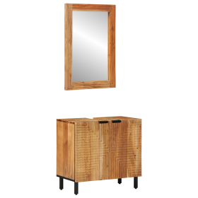 Juego de Muebles de Baño de 2 Piezas Madera