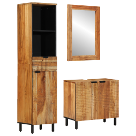 Conjunto de Muebles de Baño de 3 Piezas Madera