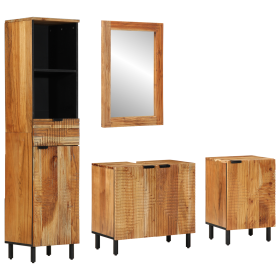 Juego de Muebles de Baño de 4 Piezas de Madera
