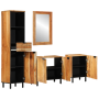 Juego de Muebles de Baño de 4 Piezas de Madera Sólida de Acacia Marrón de , Tocadores de baño - Ref: Foro24-3310014, Precio: ...