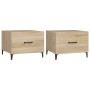 Couchtisch mit Metallbeinen 2 Stück Sonoma-Eiche 50x50x40cm von vidaXL, Couchtisch - Ref: Foro24-812733, Preis: 63,55 €, Raba...