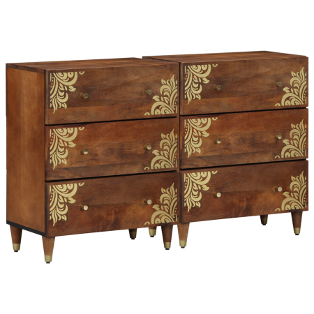 Aparadores 2 pcs Marrón Miel 60x33.5x75 cm Madera Sólida | Foro24.es | Tu tienda online para hogar, jardín y más Foro24.es