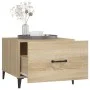 Coffee table with metal legs 2 pcs Sonoma oak 50x50x40cm by vidaXL, Coffee table - Ref: Foro24-812733, Price: 62,99 €, Discou...
