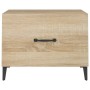 Mesa de centro con patas de metal 2 uds roble Sonoma 50x50x40cm de vidaXL, Mesas de centro - Ref: Foro24-812733, Precio: 63,5...