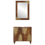 Juego de muebles de baño  de 2 piezas de madera maciza de mango | Foro24.es | Tu tienda online para hogar, jardín y más Foro24.es