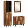 Conjunto de Muebles para Baño  de 3 Piezas de Madera Maciza de Mango | Foro24.es | Tu tienda online para hogar, jardín y más Foro24.es