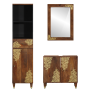 Conjunto de Muebles para Baño  de 3 Piezas de Madera Maciza de Mango | Foro24.es | Tu tienda online para hogar, jardín y más Foro24.es
