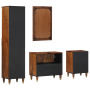 Juego de Muebles de Baño de 4 Piezas de Madera de Mango Sólido | Foro24.es | Tu tienda online para hogar, jardín y más Foro24.es